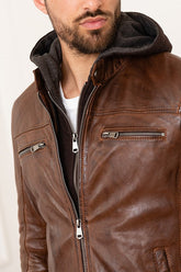 Veste Cuir PHILADELPHIA3 BROWN